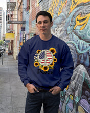 Load image into Gallery viewer, Peace Sign Sunflower Birthday Gift For Girls Sweatshirt
