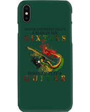 Load image into Gallery viewer, Never Underestimate A 60 Year Old Man Can Play A Guitar Phone case
