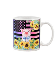 Load image into Gallery viewer, Pig America Flag Sunflower Special Custom Design Mug
