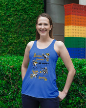 Load image into Gallery viewer, My Only Sunshine Make Me Happy Special Custom Design Ladies Flowy Tank

