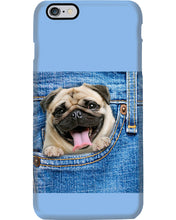 Load image into Gallery viewer, baby Pug In Denim Pocket Gift For Dog Lovers Phone case
