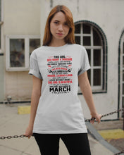 Load image into Gallery viewer, This Girl Has Fought A Thousand This Girl Was Born In March Guys Tee

