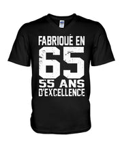 Load image into Gallery viewer, Fabrique En 66 55 Ans D’Excellence Custom Design Gift For Friends Guys V-Neck
