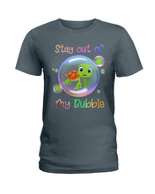 Load image into Gallery viewer, Vintage Funny Stay Out Of My Bubble Gift For Turtle Lovers Ladies Tee
