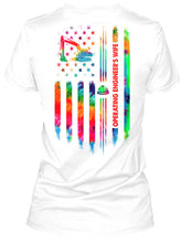 Load image into Gallery viewer, Market Trendz Proud Tow Truck Operator's Wife Colorful Design Ladies V-Neck
