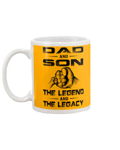 Load image into Gallery viewer, Dad And Son The Legend And The Legacy Gift For Family Mug
