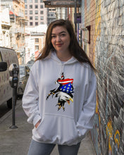 Load image into Gallery viewer, Eagle Giant Scratch USA Flag Gift For Women Hoodie
