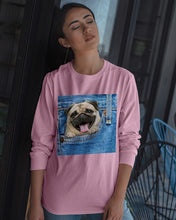 Load image into Gallery viewer, baby Pug In Denim Pocket Gift For Dog Lovers Unisex Long Sleeve
