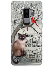Load image into Gallery viewer, Siamese Cat Red Cardinals Those We Love Phone case
