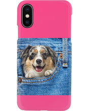 Load image into Gallery viewer, Australian Shepherd In Denim Pocket Gift For Dog Lovers Phone case
