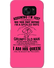 Load image into Gallery viewer, A Spoiled Wife Of An October Grumpy Old Man Birthday Meaningful Gift Phone case
