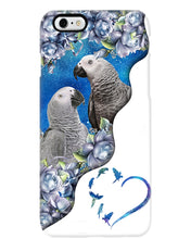 Load image into Gallery viewer, Magical Gray Couple African Parrot Gift For Bird Lovers Phone case
