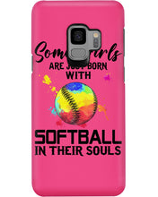 Load image into Gallery viewer, Some Girl Are Just With Softball In Their Souls Gift For Softball Lovers Phone case
