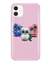 Load image into Gallery viewer, Lovely Phone Case Three Owl With US Flag Gift For Owl Lovers Phone case
