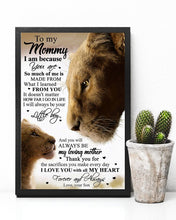 Load image into Gallery viewer, I Love You With All My Heart Gift From Son To Mommy Vertical Poster
