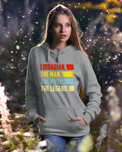 Load image into Gallery viewer, Vintage Funny Librarian The Man The Myth The Legend Gift For Friends Hoodie
