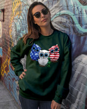 Load image into Gallery viewer, Lovely Phone Case Three Owl With US Flag Gift For Owl Lovers Sweatshirt
