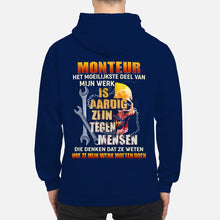 Load image into Gallery viewer, Het Moeilijkste Deel Van Mijn Werk Is Aardig Zijn Tegen Mensen Hoodie
