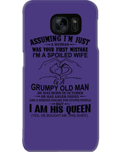 Load image into Gallery viewer, A Spoiled Wife Of An October Grumpy Old Man Birthday Meaningful Gift Phone case
