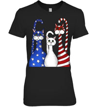 Load image into Gallery viewer, Cat Happy America  Independence's Day Special Custom Design Ladies Tee
