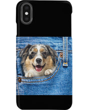Load image into Gallery viewer, Australian Shepherd In Denim Pocket Gift For Dog Lovers Phone case
