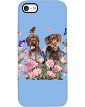 Load image into Gallery viewer, German Wirehaired Pointer With Peonies Gift For Dog Lovers Phone case
