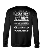 Load image into Gallery viewer, Gift For Lucky Son May Mom Loves Me So Much Sweatshirt
