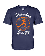 Load image into Gallery viewer, Running Cheaper Than Therapy Gift For Running Lovers Guys V-Neck
