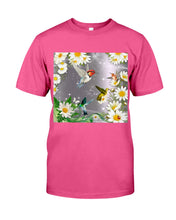 Load image into Gallery viewer, Hummingbird With English Daisy Gift For Birds Lovers Guys Tee
