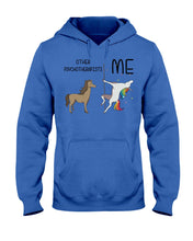 Load image into Gallery viewer, Funny Difference Between Me And Other Psychotherapists Unicorn And Horse Hoodie
