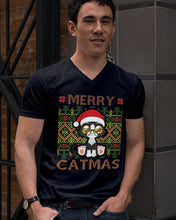 Load image into Gallery viewer, Merry Catmas Cute Funny Gifts Guys V-Neck
