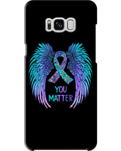 Load image into Gallery viewer, You Matter Ribbon Awareness With Angel Wings Phone case
