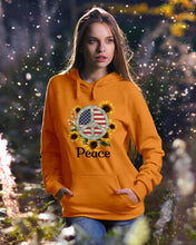 Load image into Gallery viewer, Peace Sign Sunflower Birthday Gift For Girls Hoodie
