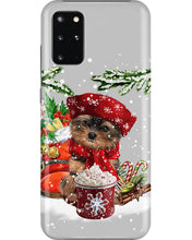 Load image into Gallery viewer, Yorkshire Terrier Loves Drinking Hot Latte Gift For Dog Lovers Phone case
