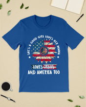 Load image into Gallery viewer, Good Girl Loves Her Mama Loves Jesus and America Too Design Guys Tee
