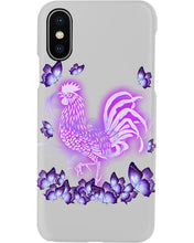 Load image into Gallery viewer, Chicken Purple Butterflies Gift For Chicken Lovers Phone case
