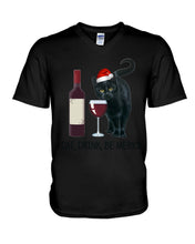 Load image into Gallery viewer, Cat Drink And Be Merry Meaningful Gift For Women Guys V-Neck
