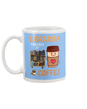Load image into Gallery viewer, Librarian Powered By Coffee  Custom Design For Book Lovers Mug
