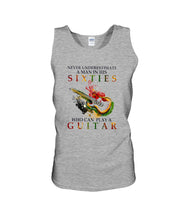 Load image into Gallery viewer, Never Underestimate A 60 Year Old Man Can Play A Guitar Unisex Tank Top
