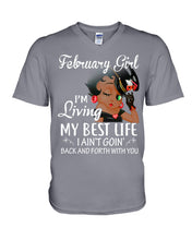 Load image into Gallery viewer, Betty Boop February Girl Living My Best Life Birthday Meaningful Gift Guys V-Neck
