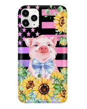 Load image into Gallery viewer, Pig America Flag Sunflower Special Custom Design Phone case

