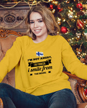 Load image into Gallery viewer, I'm Not Angry I'm Finnish I Smile From The Inside Trending Sweatshirt
