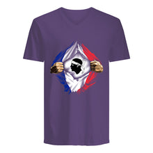 Load image into Gallery viewer, Corse Super Hero Flag Patriot Gift For Men Guys V-Neck
