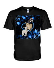 Load image into Gallery viewer, Lovely Phone Case Twinkling Blue Heart Gift For Goat Lovers Guys V-Neck
