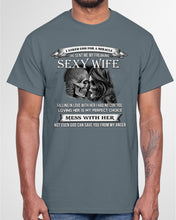 Load image into Gallery viewer, Shes Stubborn Messy And A Brat At Times Black Gift For Husband Guys Tee
