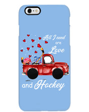 Load image into Gallery viewer, All I Need Are Love And Hockey Gift For Hockey Players Phone case
