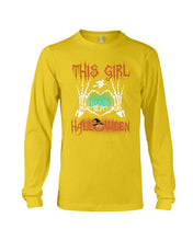 Load image into Gallery viewer, This Girl Loves Halloween Gift For Girls Unisex Long Sleeve

