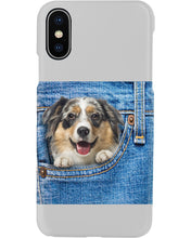 Load image into Gallery viewer, Australian Shepherd In Denim Pocket Gift For Dog Lovers Phone case
