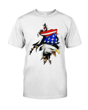 Load image into Gallery viewer, Eagle Giant Scratch USA Flag Gift For Women Guys Tee
