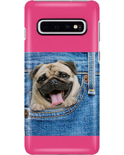 Load image into Gallery viewer, baby Pug In Denim Pocket Gift For Dog Lovers Phone case
